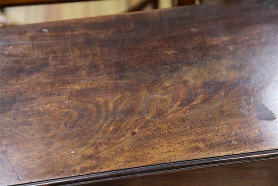 A George III mahogany drop leaf spider leg table, extended W.3ft